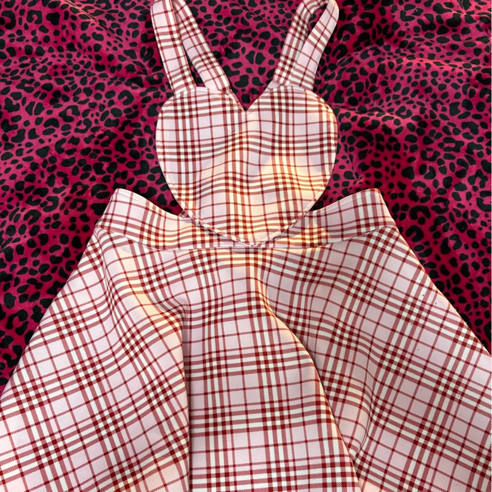 Chic Plaid Halter Dress